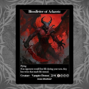 Carta personalizada con ilustraciones completas del Sanguinario de Aclazotz