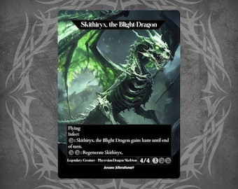 Skithiryx, the Blight Dragon - Proxy Full Art Custom Card - Etsy