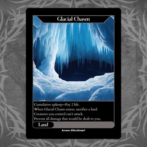 Abismo glacial: tarjeta personalizada con ilustraciones completas