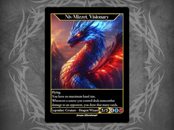 先見者、ニヴ＝ミゼット マナFoil Niv-Mizzet, Visionary Niv-Mizzet, Visionary (Borderless) (Mana Foil) - Foundations