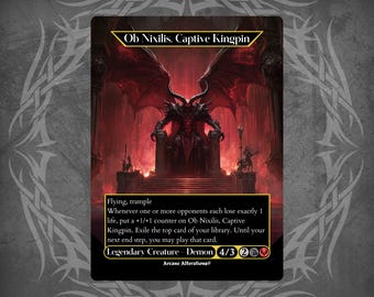 Ob Nixilis, Captive Kingpin MTG EDH Commander Deck! Rakdos Ping! - Etsy