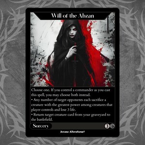 Wille der Abzan - Proxy Full Art Custom Karte