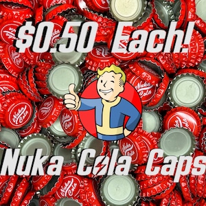 Inoffizielle handgemachte Nuka Cola Fallout Flaschenverschlüsse