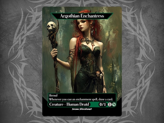 Argothian Enchantress - Proxy Full Art Custom Card - Etsy Israel
