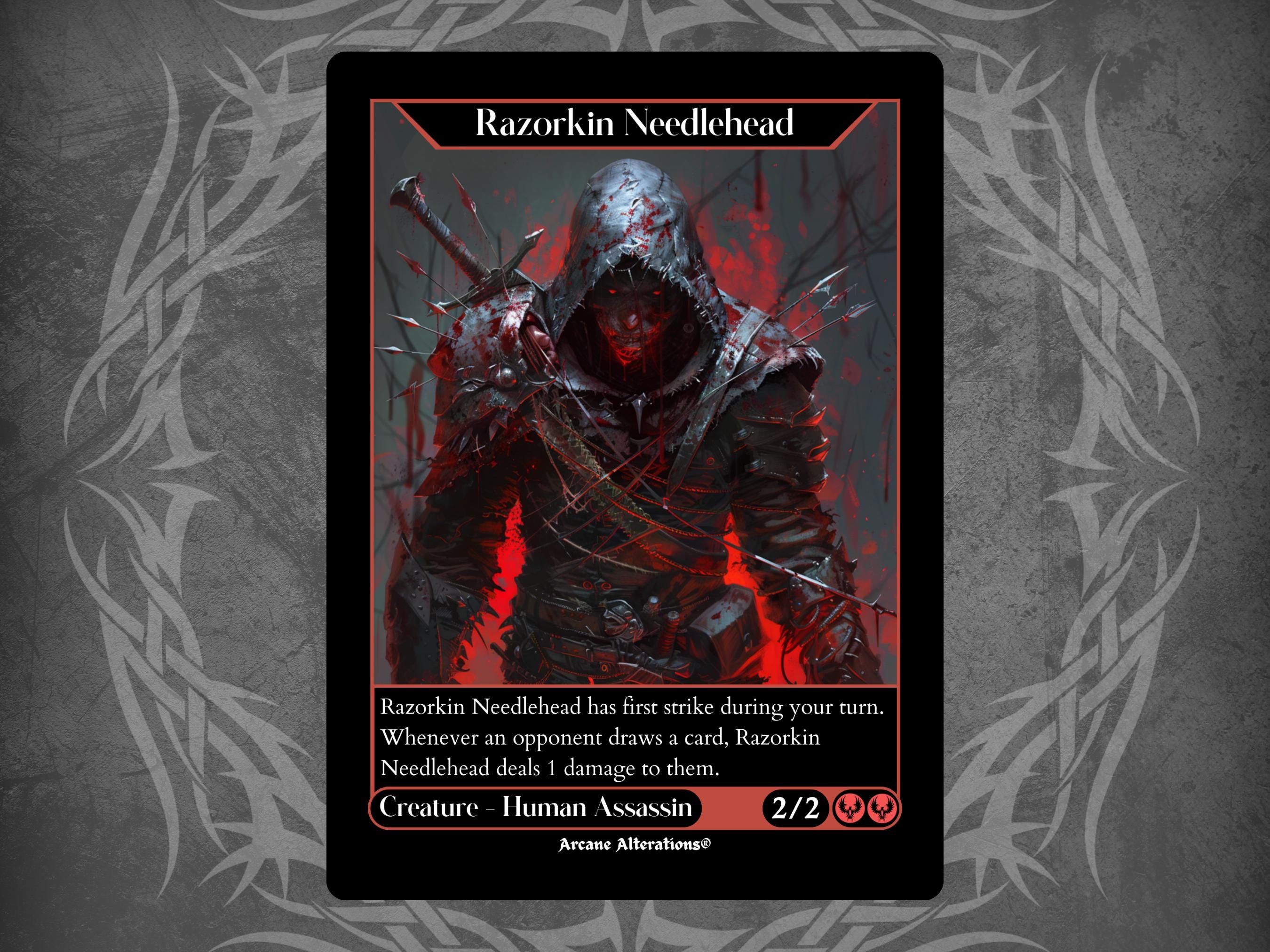 Razorkin Needlehead - Full Art Custom Card - Etsy