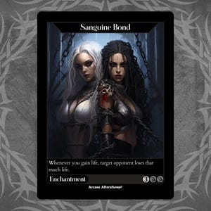Sanguine Bond - Carte personnalisée entièrement illustrée
