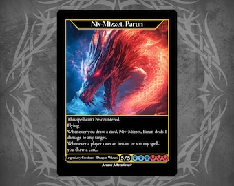 Niv-mizzet Parun Altered Full Art MTG Magic Commander EDH Painted