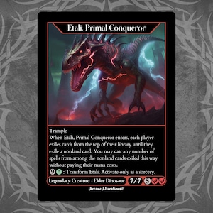 エタリ 原始の嵐 オルタードアート MTG マジック EDH 伝説の恐竜