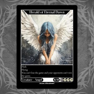 Heraldo del amanecer eterno - Tarjeta personalizada con ilustraciones completas