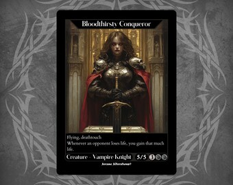 Bloodthirsty Conqueror Proxy Card – Custom Art – Near Mint – For Magical Cards