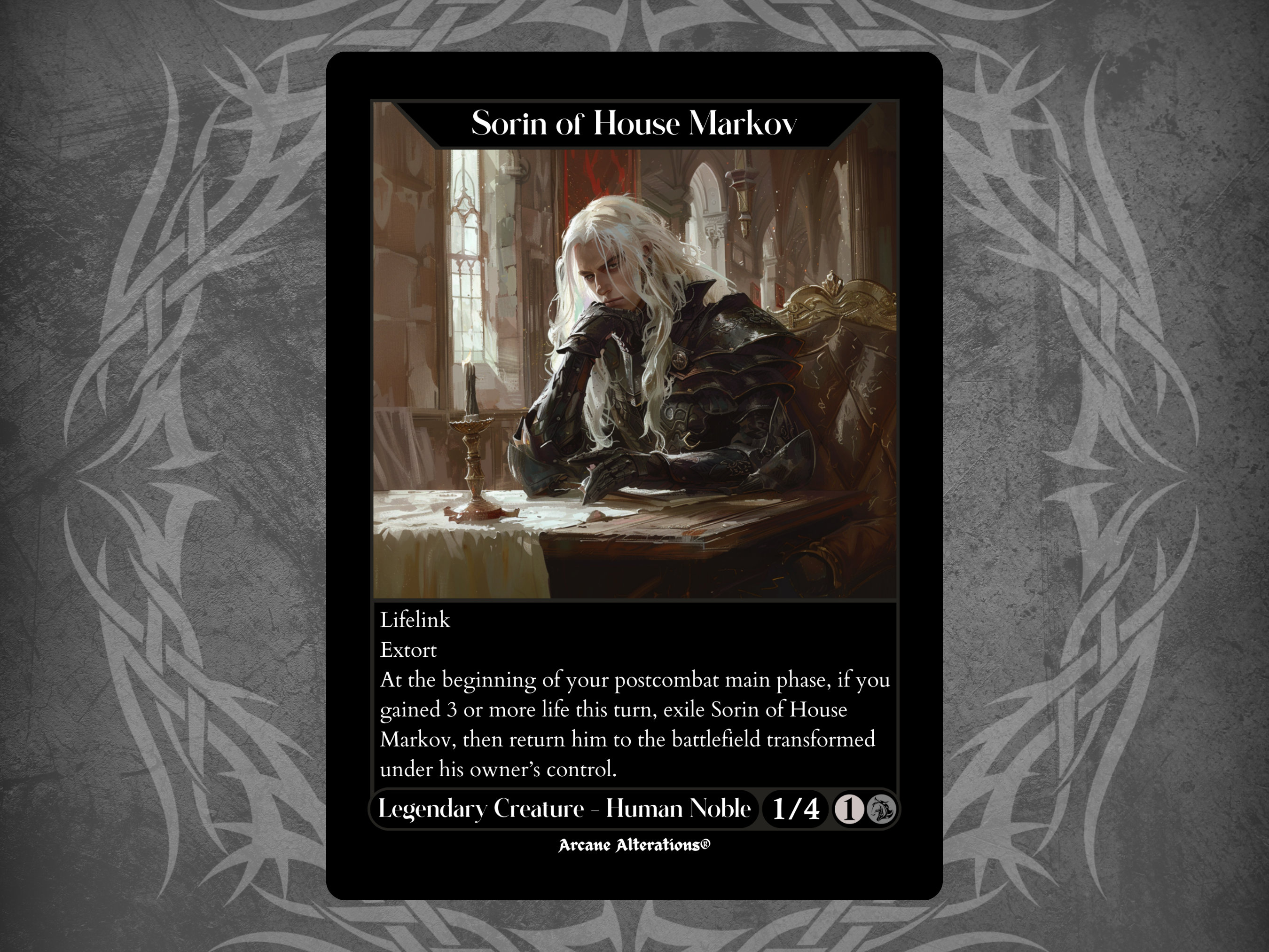 Sorin of House Markov - Full Art Custom Card - Etsy Israel