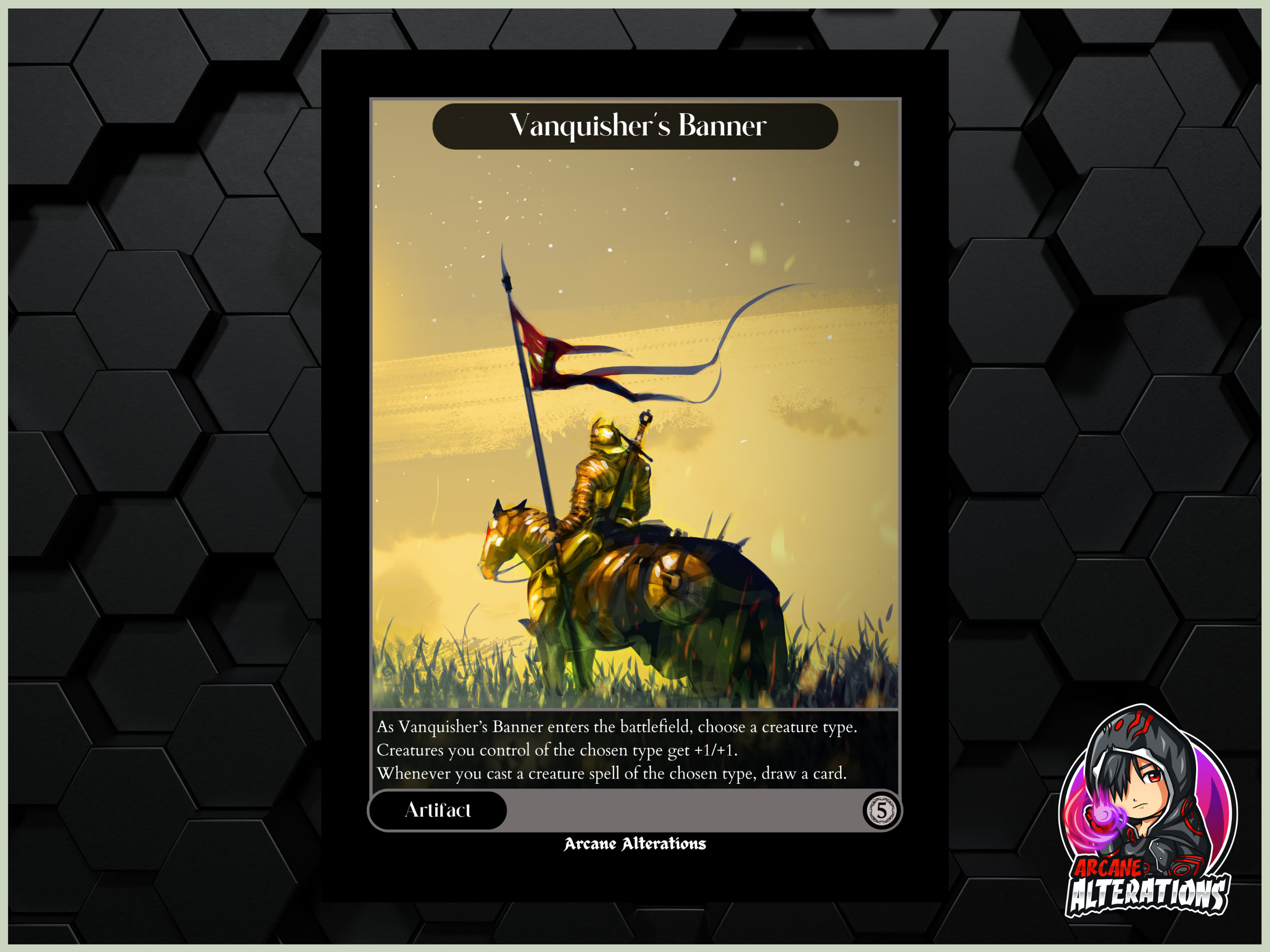 Vanquisher's Banner Full Art Custom Card Etsy