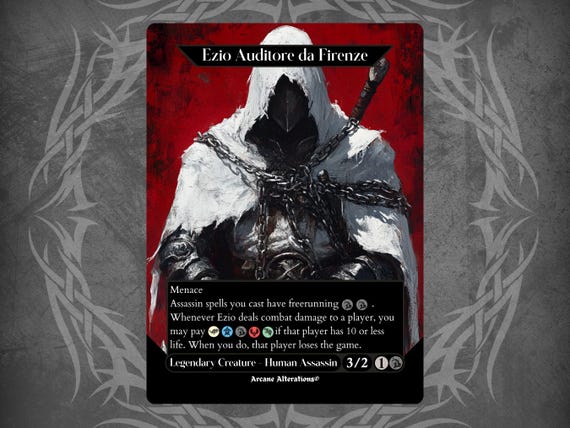 Ezio Auditore Da Firenze - Proxy Full Art Custom Card - Etsy
