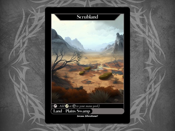 Scrubland - Full Art Custom Card - Etsy