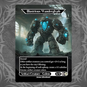 Ilustre Wanderglyph - Proxy Full Art Cartão Personalizado