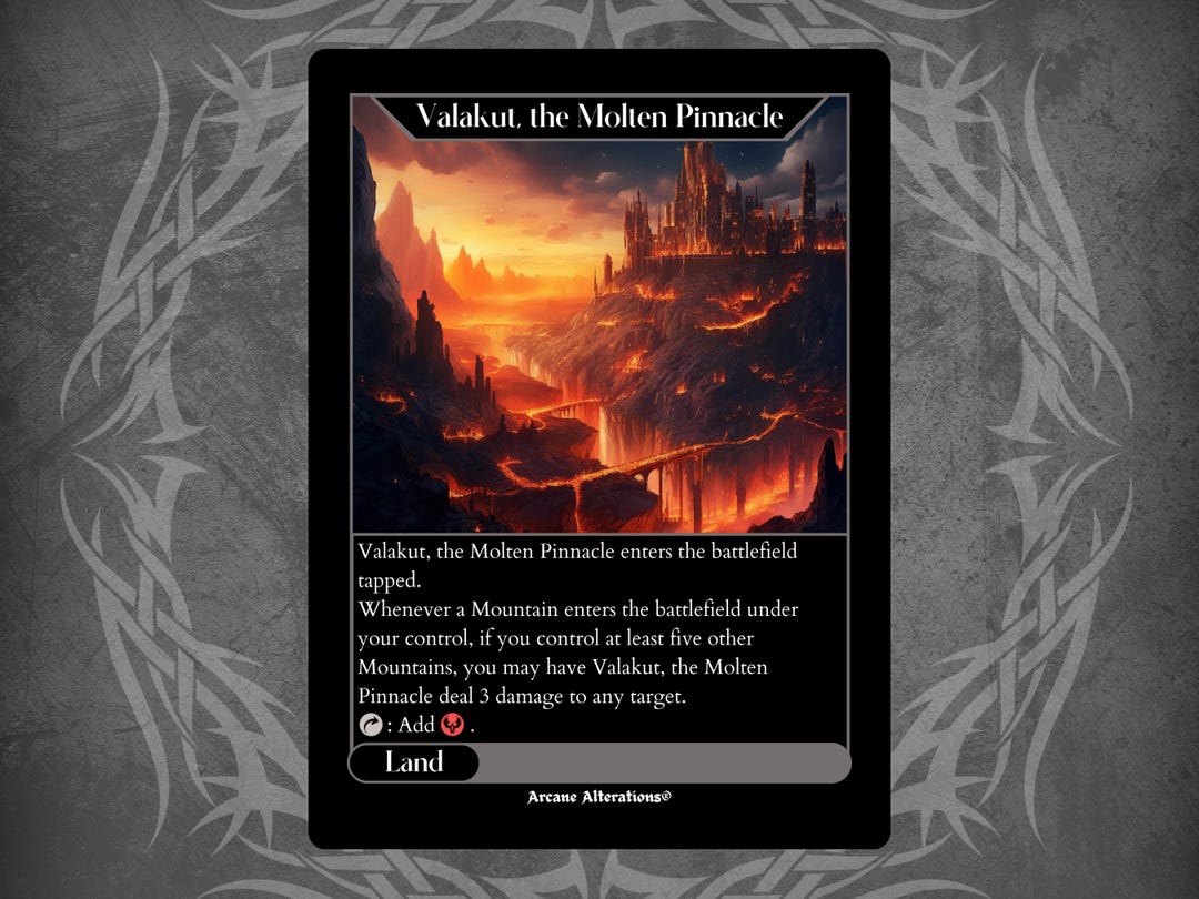 Valakut, the Molten Pinnacle - Full Art Custom Card - Etsy
