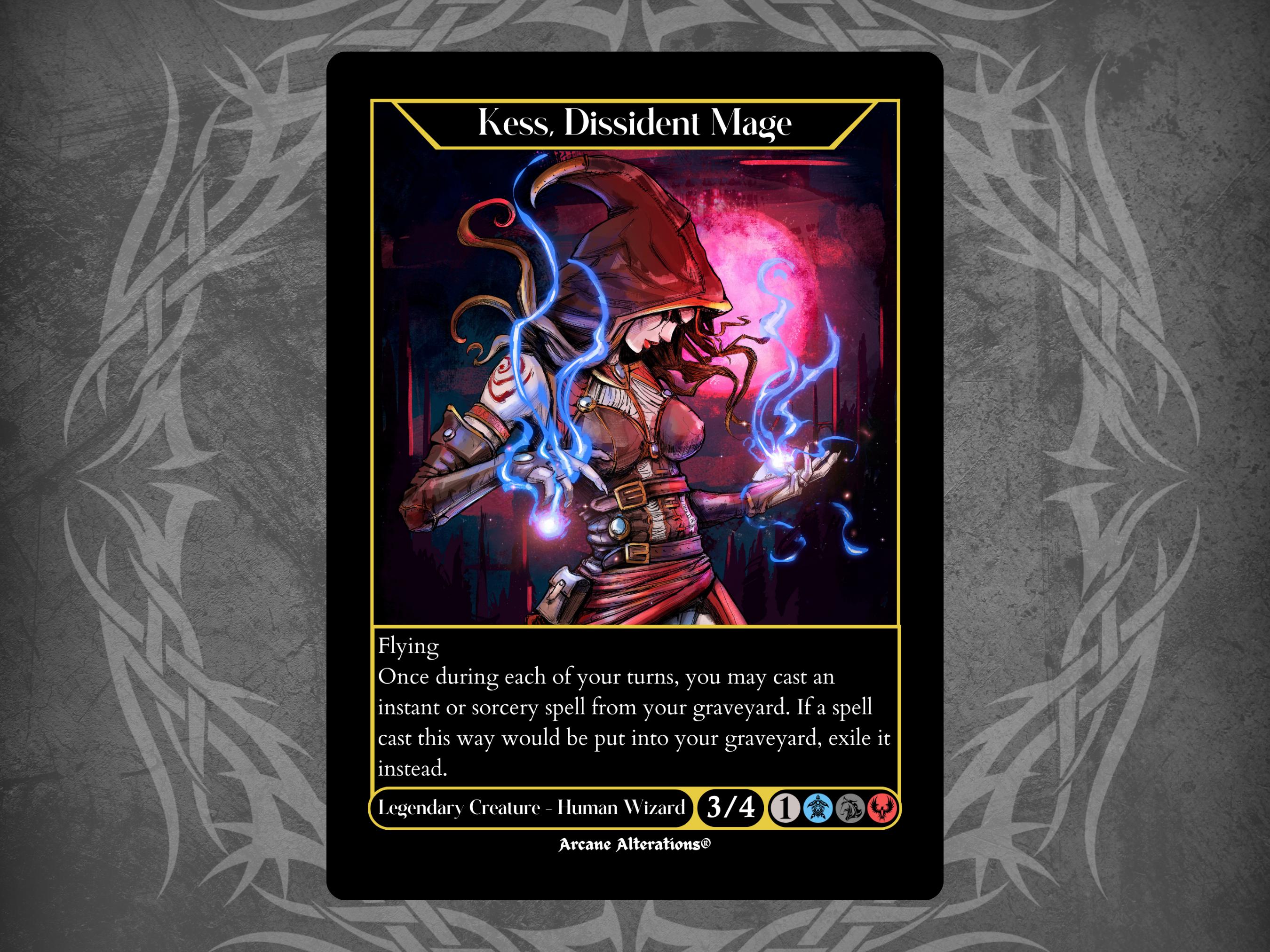 Kess, Dissident Mage - Full Art Custom Card - Etsy