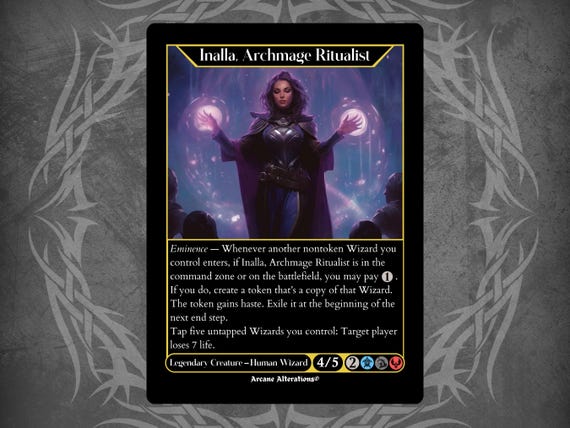 Inalla, Archmage Ritualist - Full Art Custom Card - Etsy