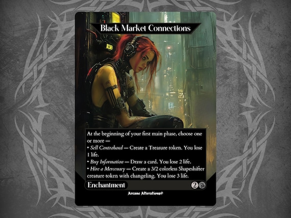 Black Market Connections - Proxy Full Art Custom Card - Etsy