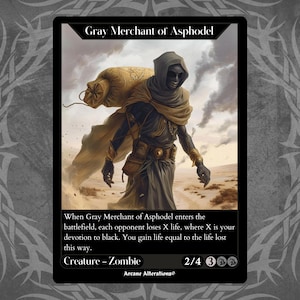 Gray Merchant of Asphodel - Full Art Custom Card