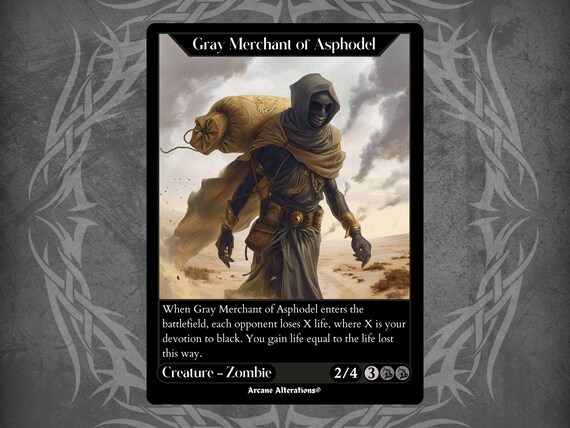 Gray Merchant of Asphodel - Full Art Custom Card - Etsy