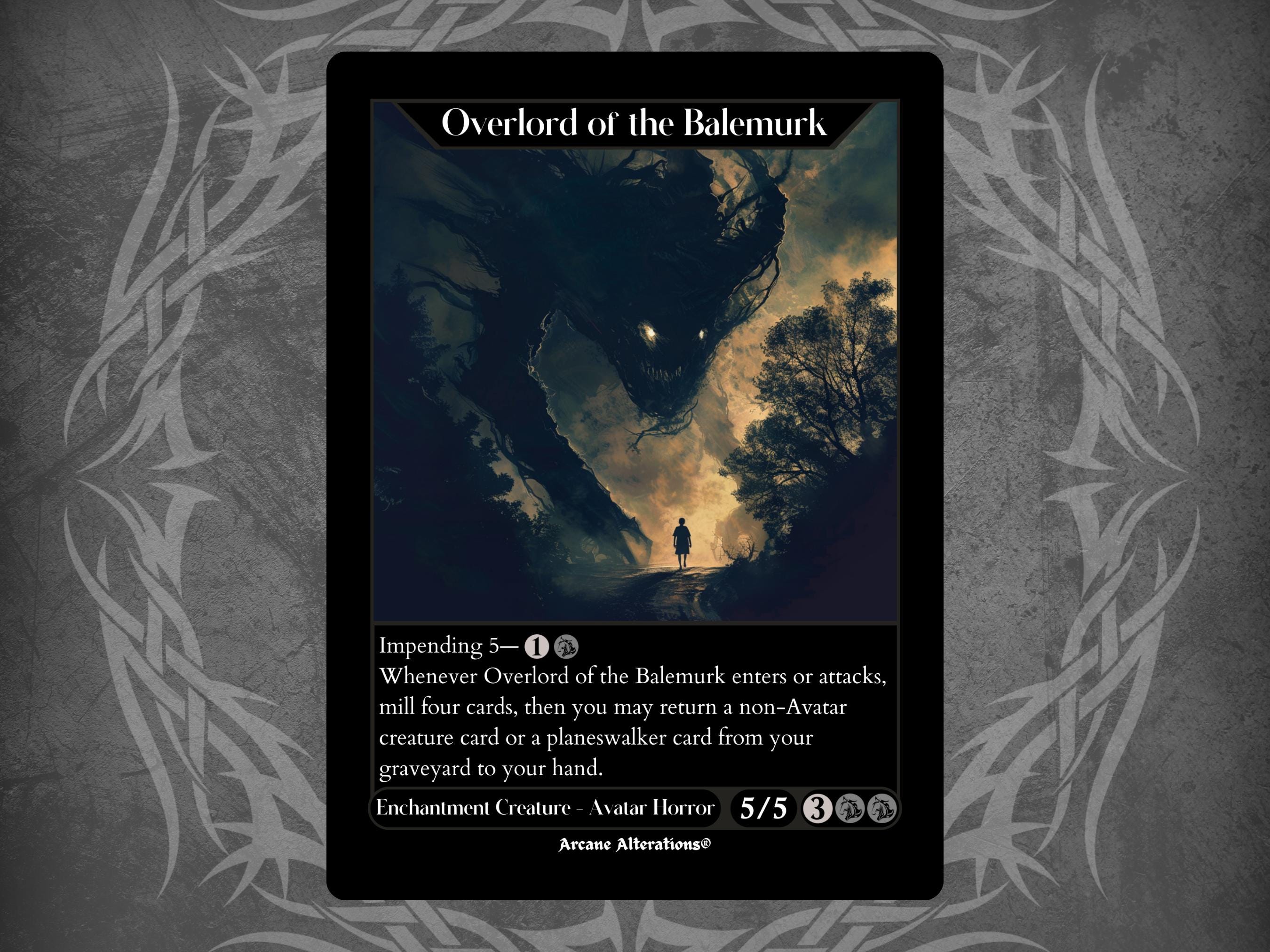 Overlord of the Balemurk - Full Art Custom Card - Etsy