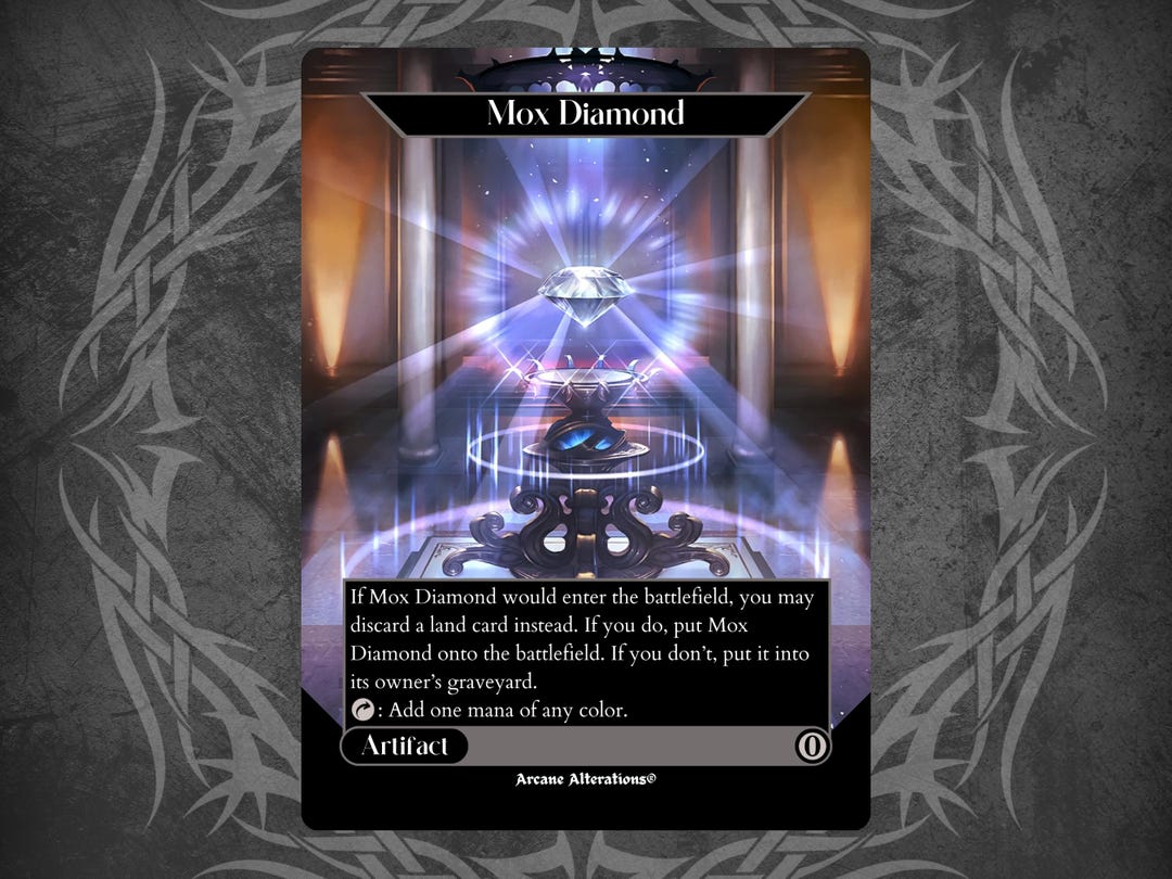 Mox Diamond - Proxy Full Art Custom Card - Etsy