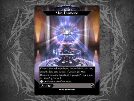 Mox Diamond - Proxy Full Art Custom Card - Etsy