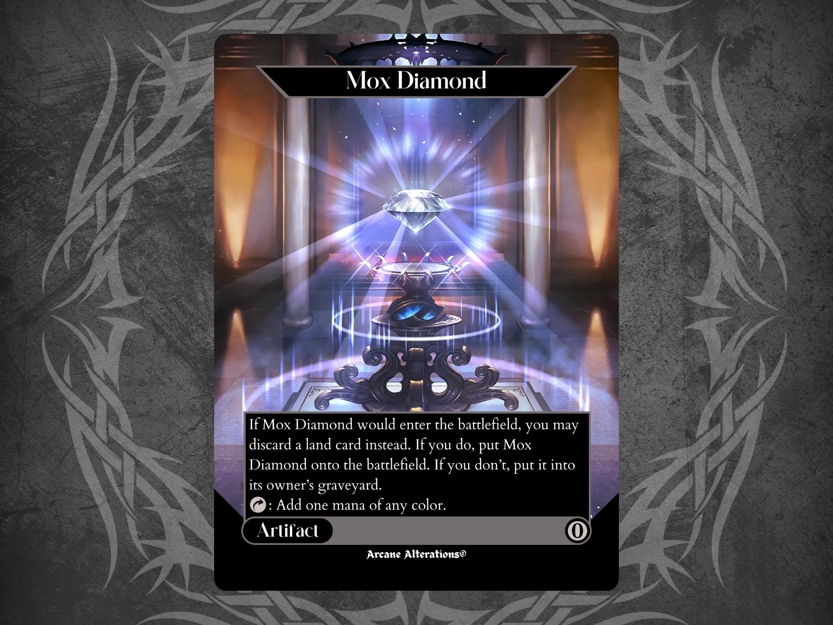 Mox Diamond - Proxy Full Art Custom Card - Etsy