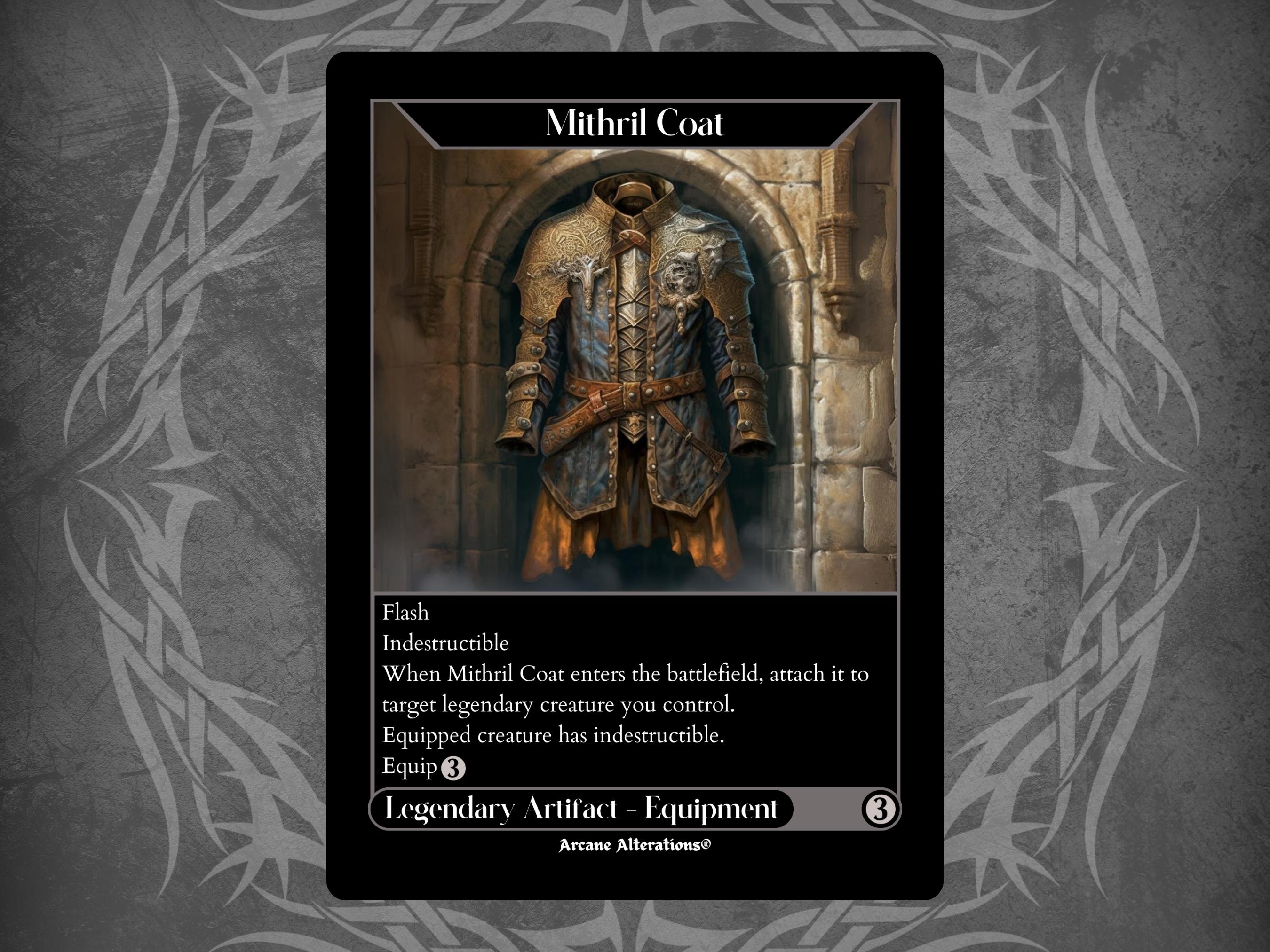 Mithril Coat - Full Art Custom Card - Etsy