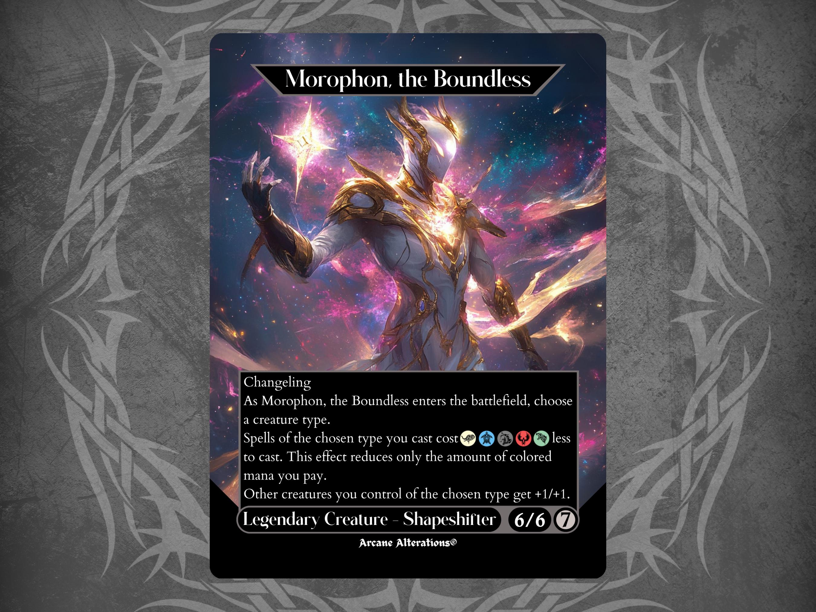 MTG FF バンドル　プロモパック　ゴルベーザ　アブソリュートヴァーチュー Morophon, the Boundless - Proxy Full Art Custom Card - Etsy