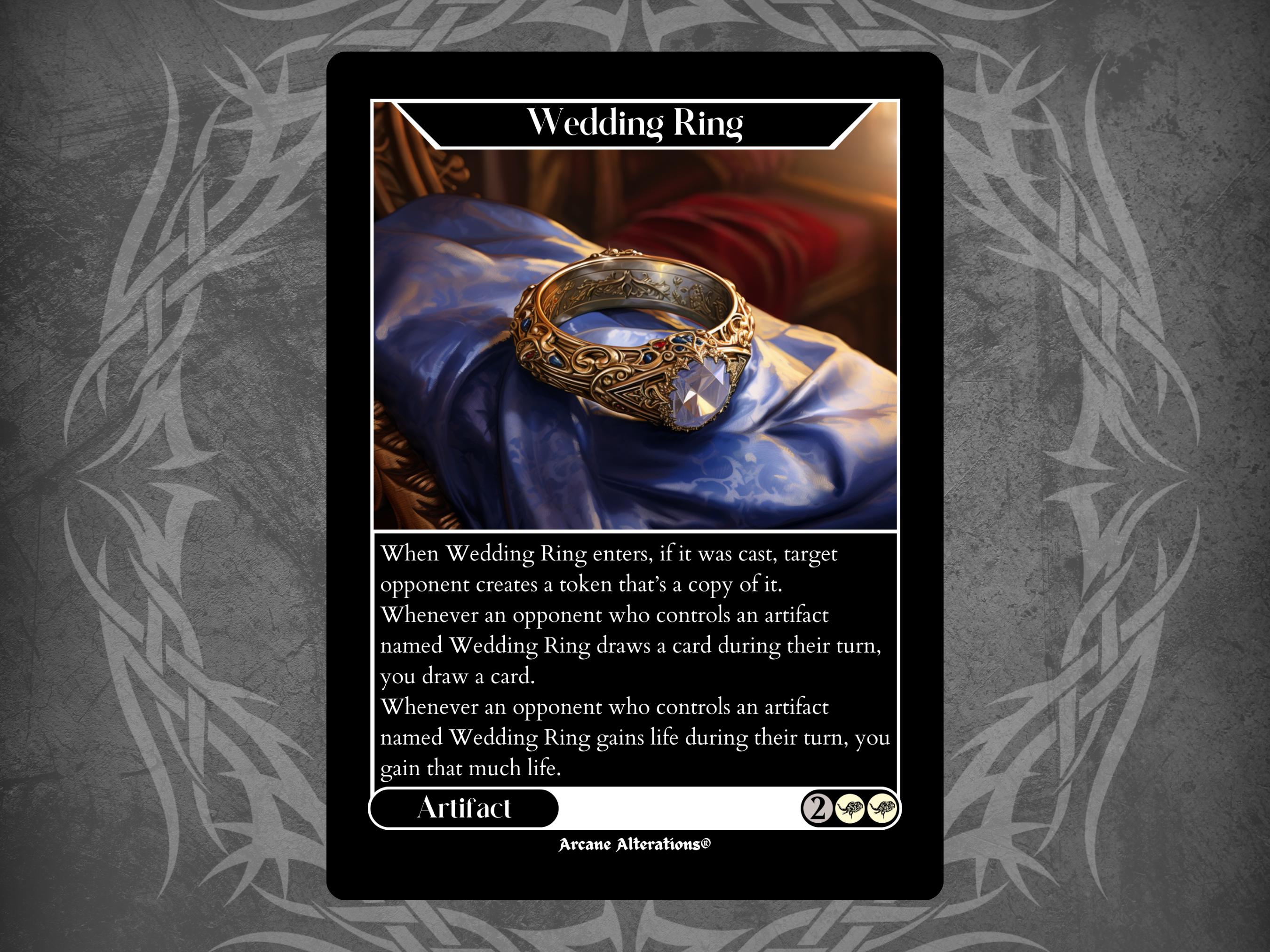 Wedding Ring - Full Art Custom Card - Etsy Australia
