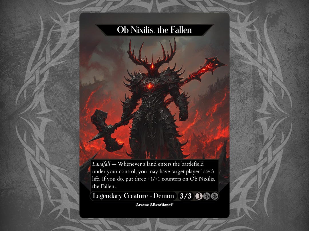 Ob Nixilis, the Fallen - Proxy Full Art Custom Card - Etsy