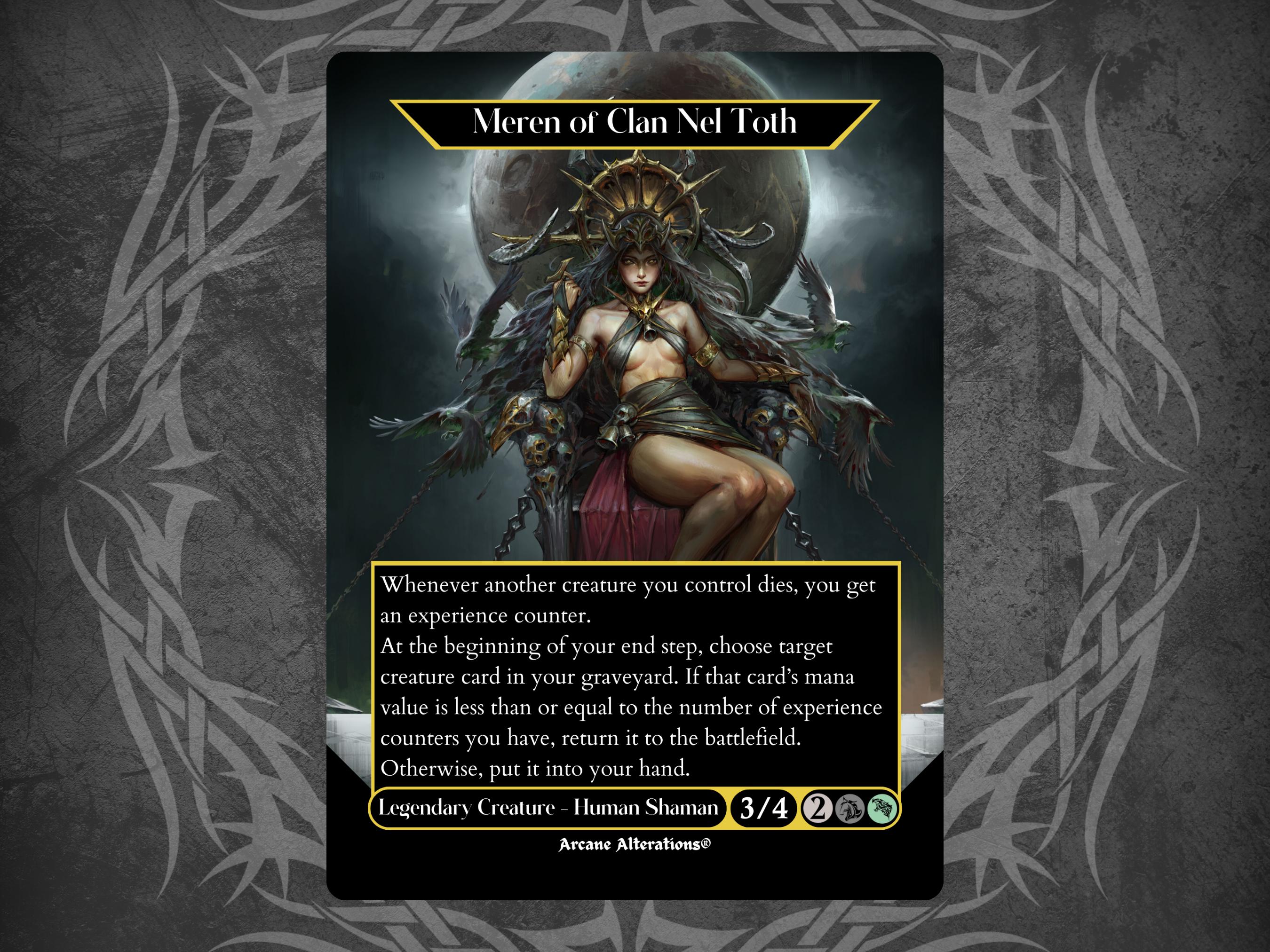 Meren of Clan Nel Toth - Proxy Full Art Custom Card - Etsy