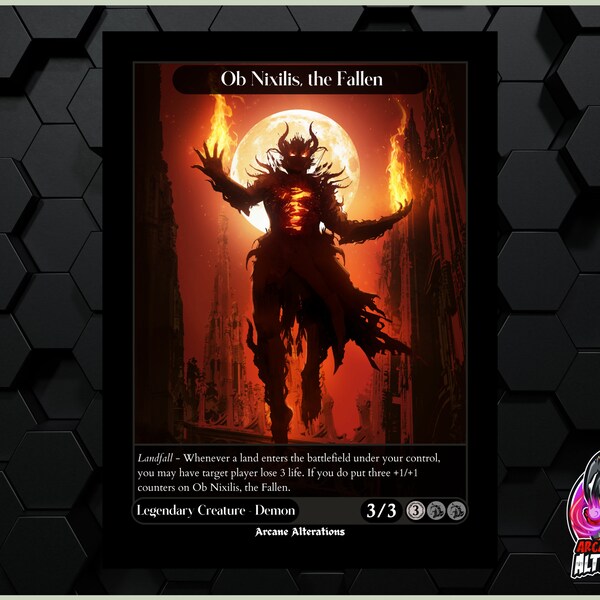 Ob Nixilis, the Fallen - Full Art Custom Card