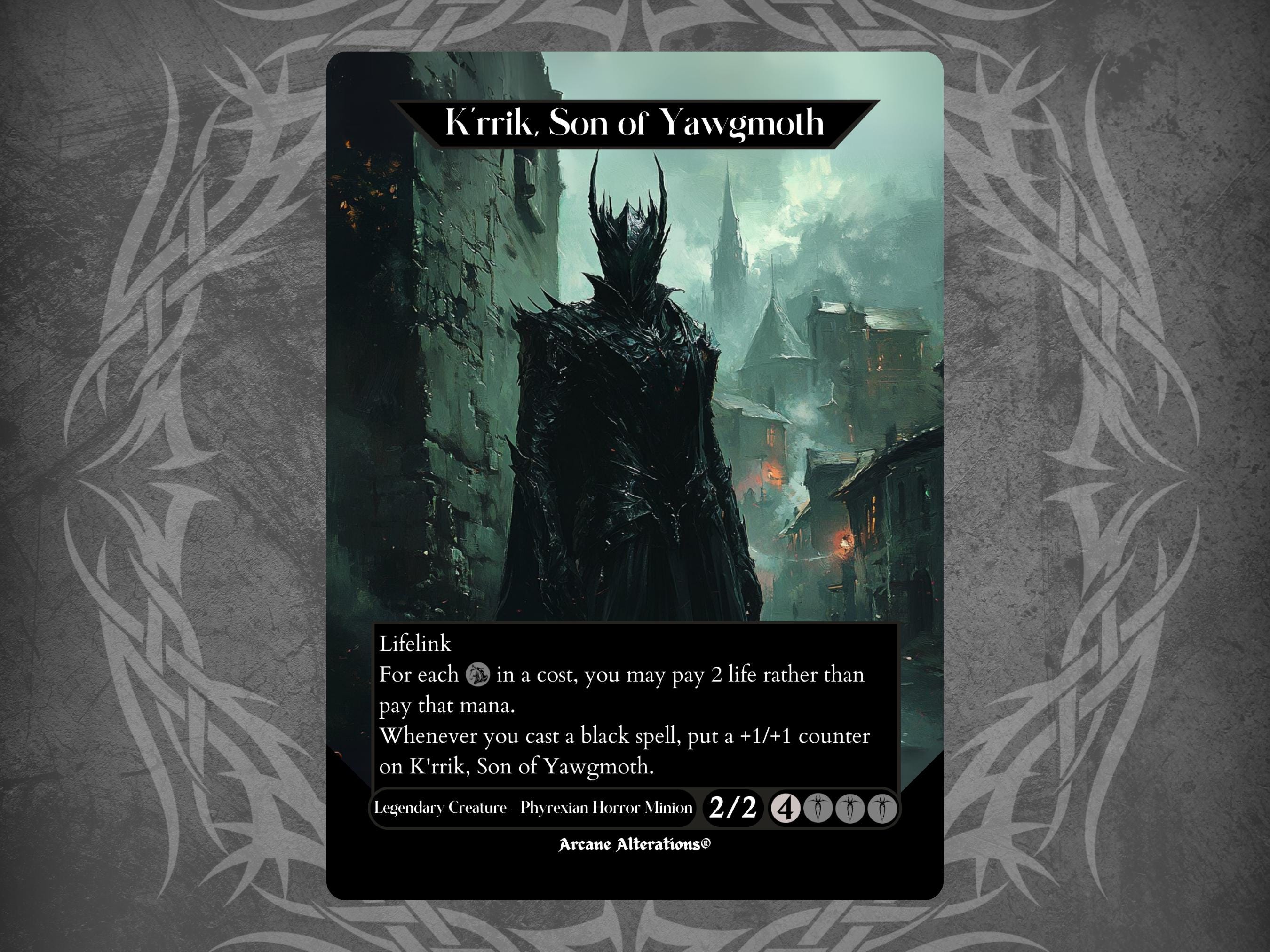 K'rrik, Son of Yawgmoth - Proxy Full Art Custom Card - Etsy