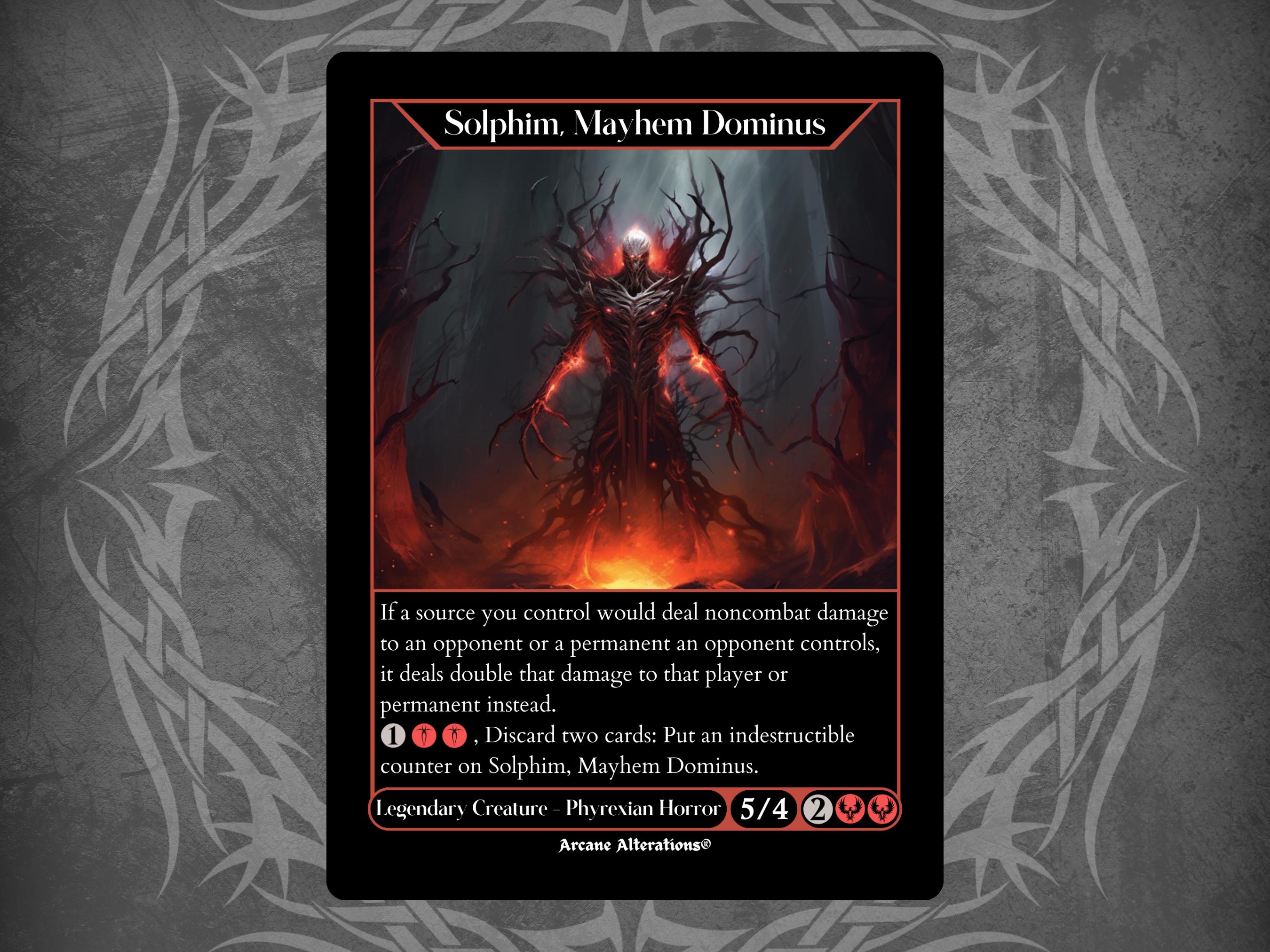 Solphin, Mayhem Dominus - Full Art Custom Card - Etsy Solphin, Mayhem Dominus - Full Art Custom Card - Etsy