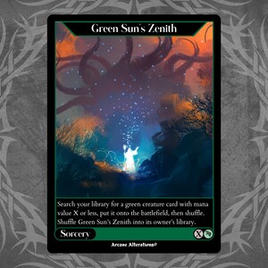 Green Sun&#39;s Zenith - Full Art Custom Card