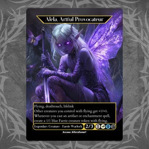 Alela, Artful Provocateur - Proxy Full Art Custom Card
