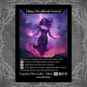 Liliana, Dreadhorde General - Full Art Custom Card