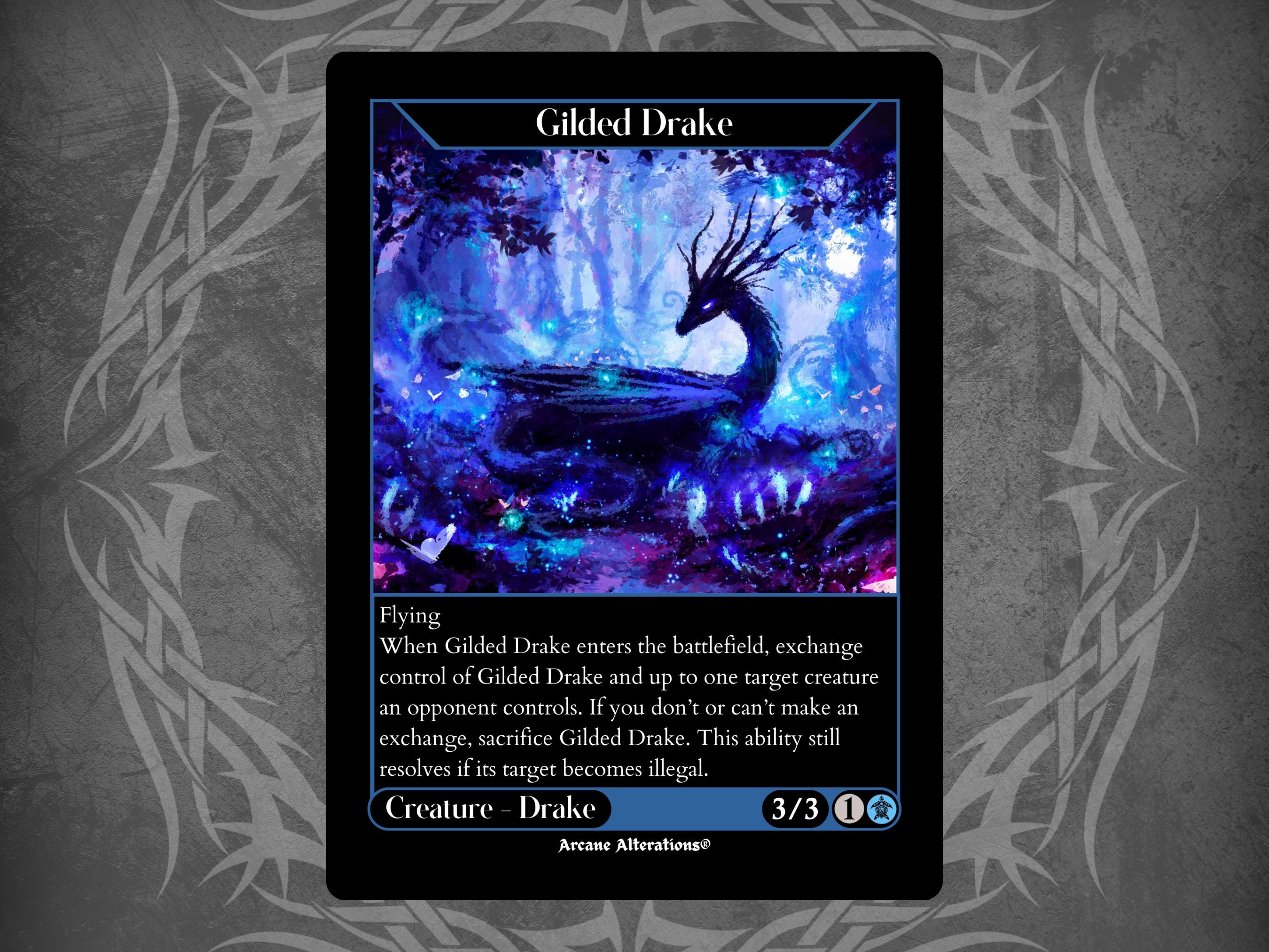 Gilded Drake - Full Art Custom Card - Etsy
