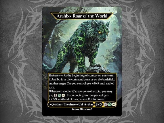 Arahbo, Roar of the World - Proxy Full Art Custom Card - Etsy