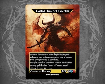 Exalted Flamer of Tzeentch - Proxy Full Art Custom Card - Etsy Norway