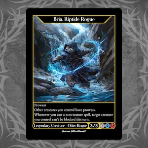 Bria, Riptide Rogue - Tarjeta personalizada con ilustraciones completas