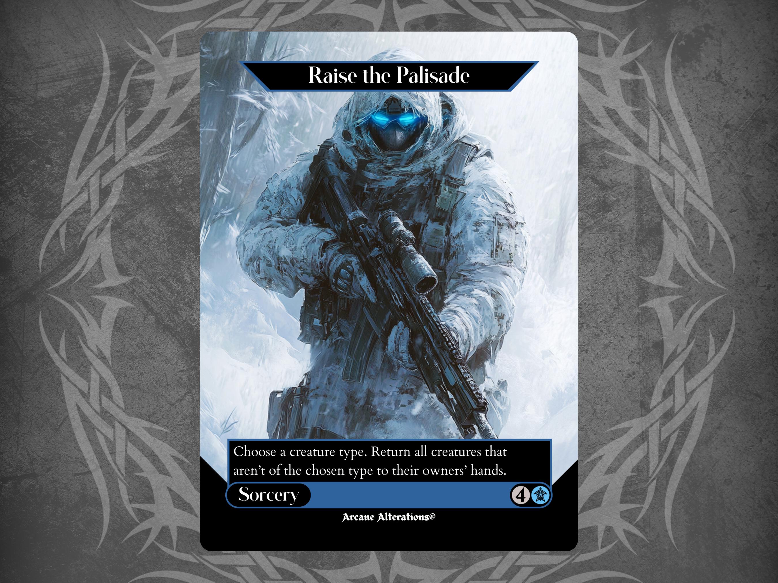 Raise the Palisade - Proxy Full Art Custom Card - Etsy