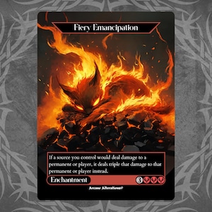 Fiery Emancipation - Proxy Full Art Cartão personalizado