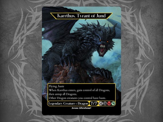 Karrthus, Tyrant of Jund - Proxy Full Art Custom Card - Etsy New