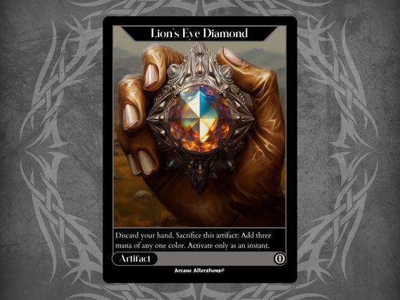 Lion's Eye Diamond - Full Art Custom Card - Etsy