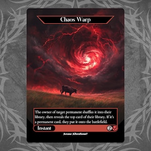 red chaos cards mtg Warp (Card) featuring a powerful legendary commander card designed to control the battlefield with fiery spells and relentless creatures red and black commander deck