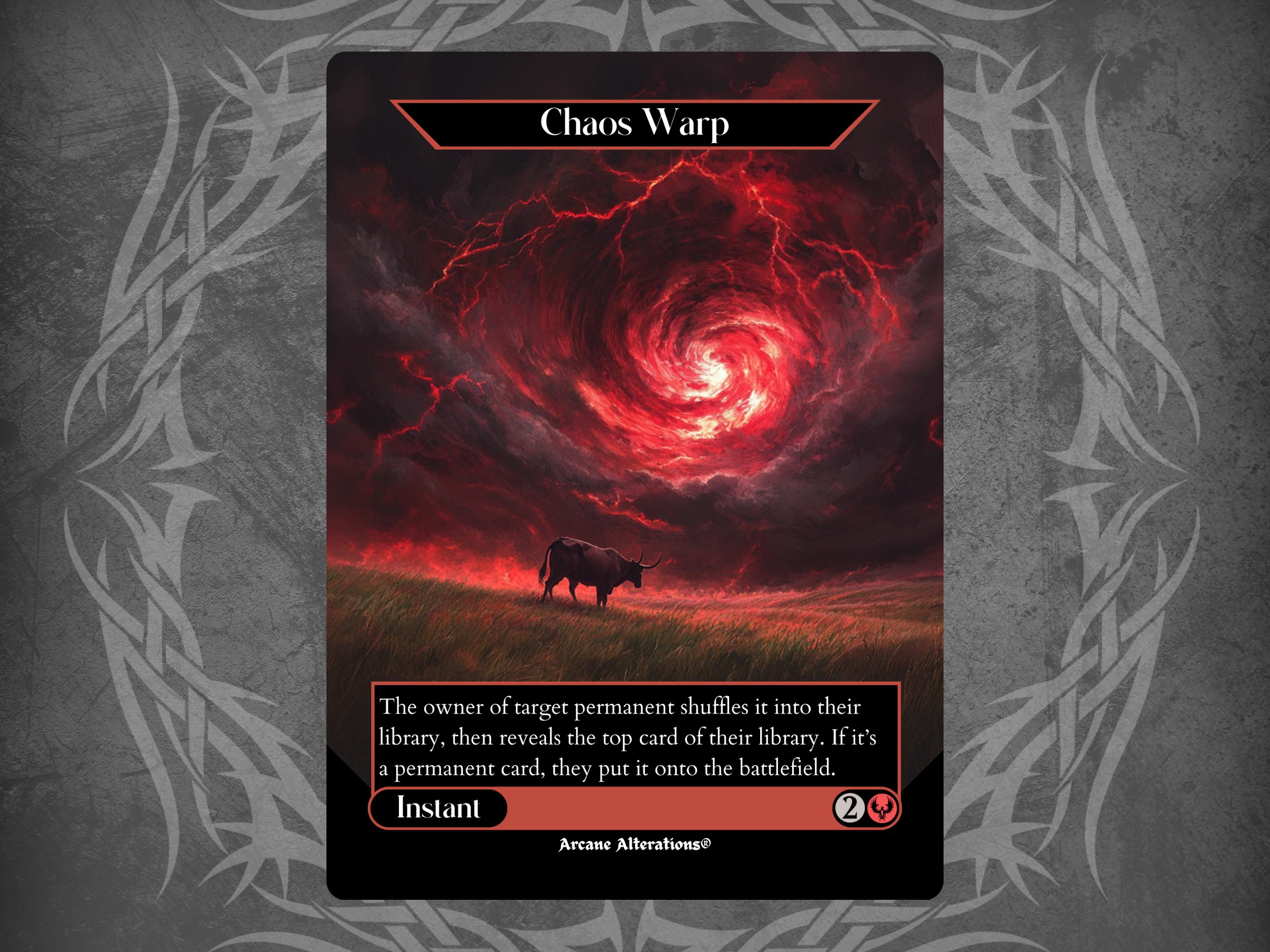 Chaos Warp - Proxy Full Art Custom Card - Etsy Chaos Warp - Proxy Full Art Custom Card - Etsy